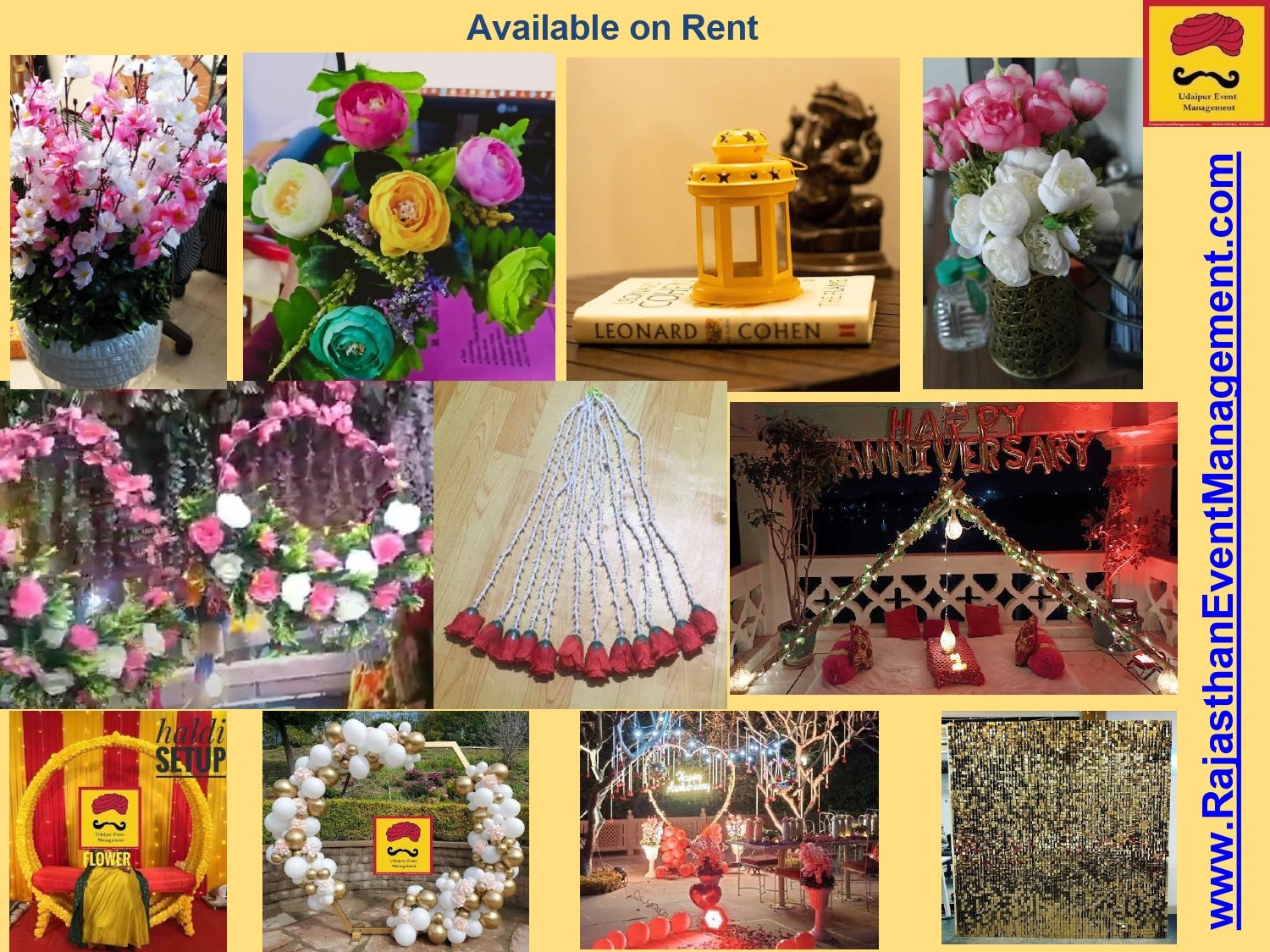 Wedding Equipment on Rent — Catalogue